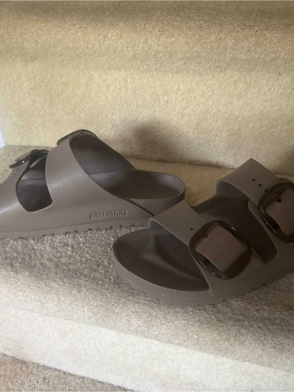 Birkenstock Women’s Taupe Arizona EVA Slide Sandals